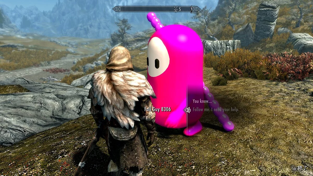 Elder Scrolls 5: Skyrim Special Edition — Персонажі з Fall Guys