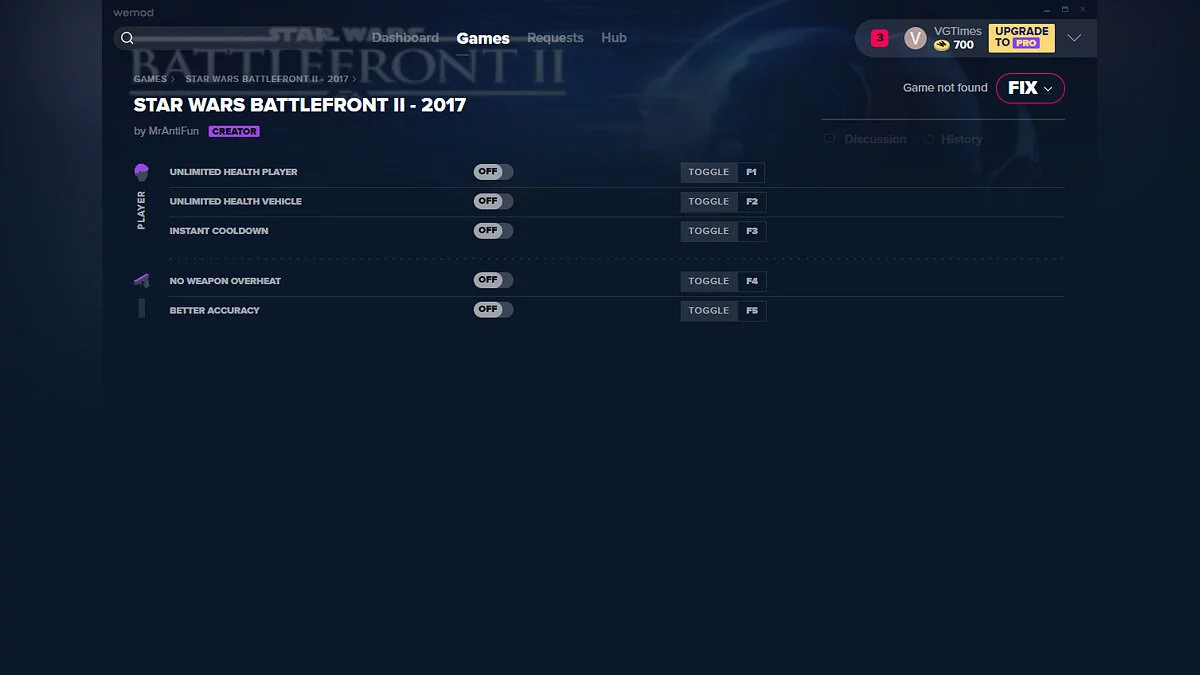 Star Wars: Battlefront 2 — Entrenador (+5) del 26/08/2020 [WeMod]