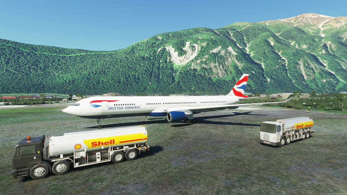 Microsoft Flight Simulator — Shell fuel trucks