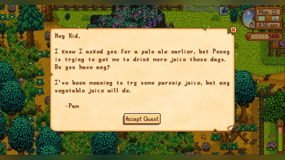 Stardew Valley — Зміна квесту - Пем жадає