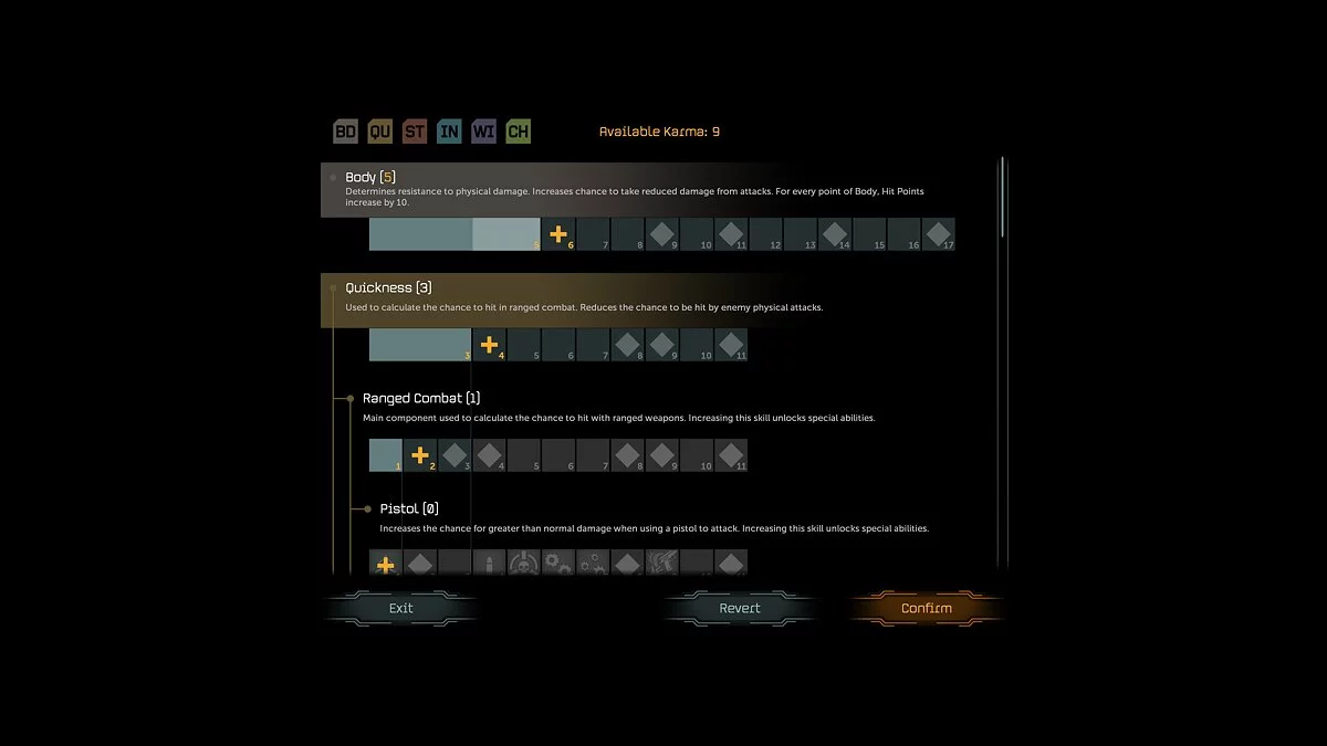 Shadowrun Returns: Dragonfall — Same maximum stats for all races