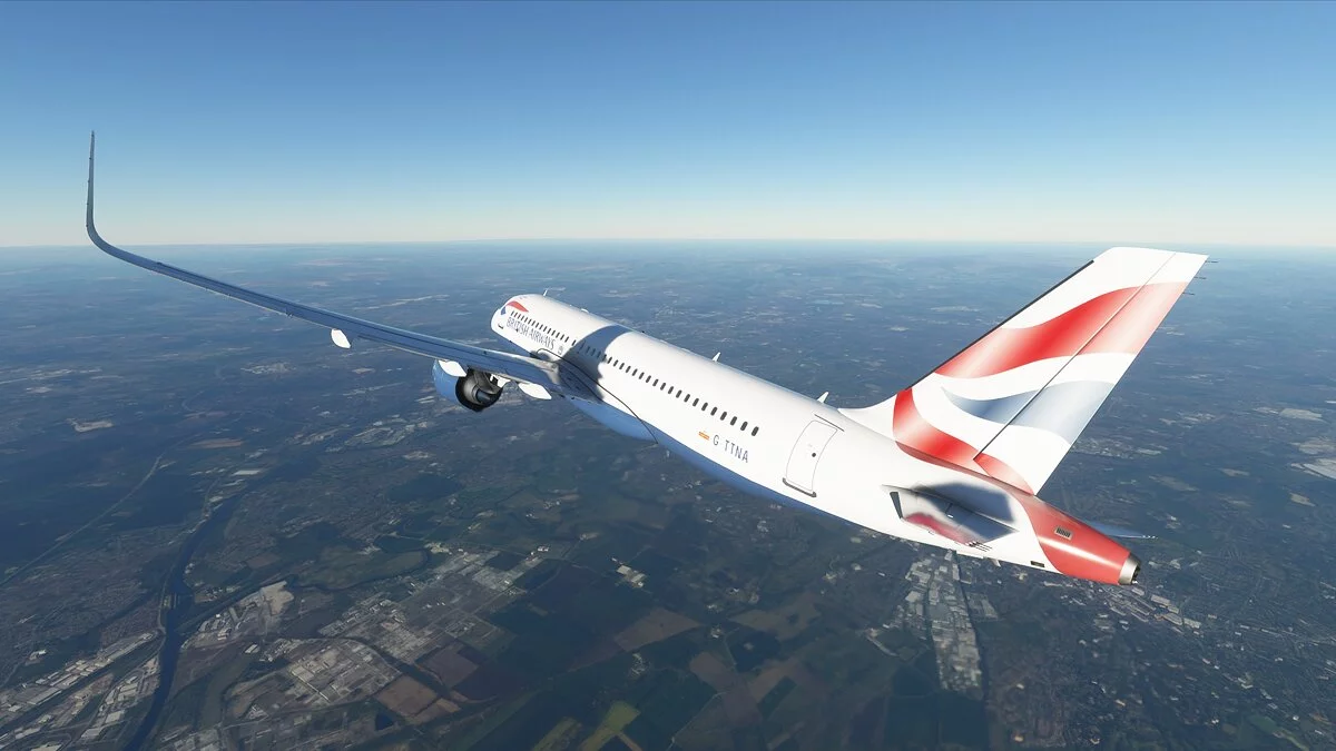 Microsoft Flight Simulator — British Airways coloring page for the A 320 aircraft