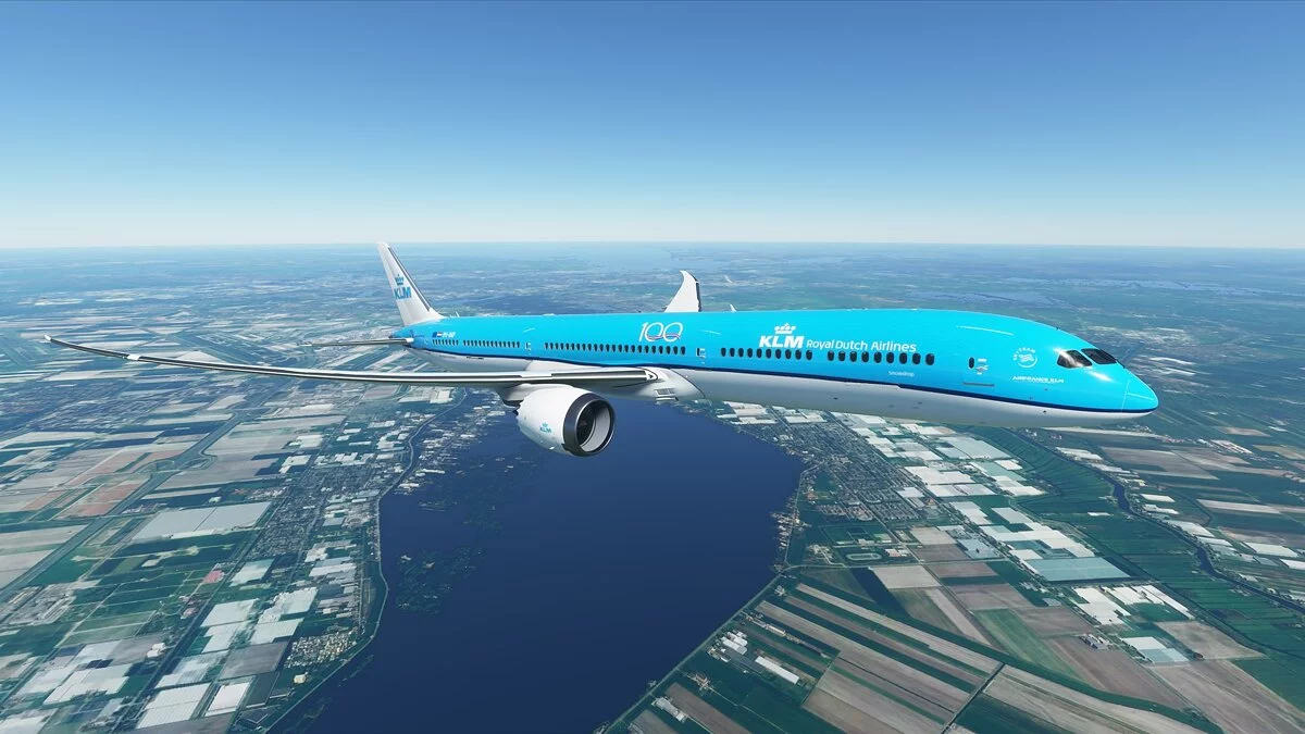 Microsoft Flight Simulator — KLM blue livery for the B787-10 aircraft