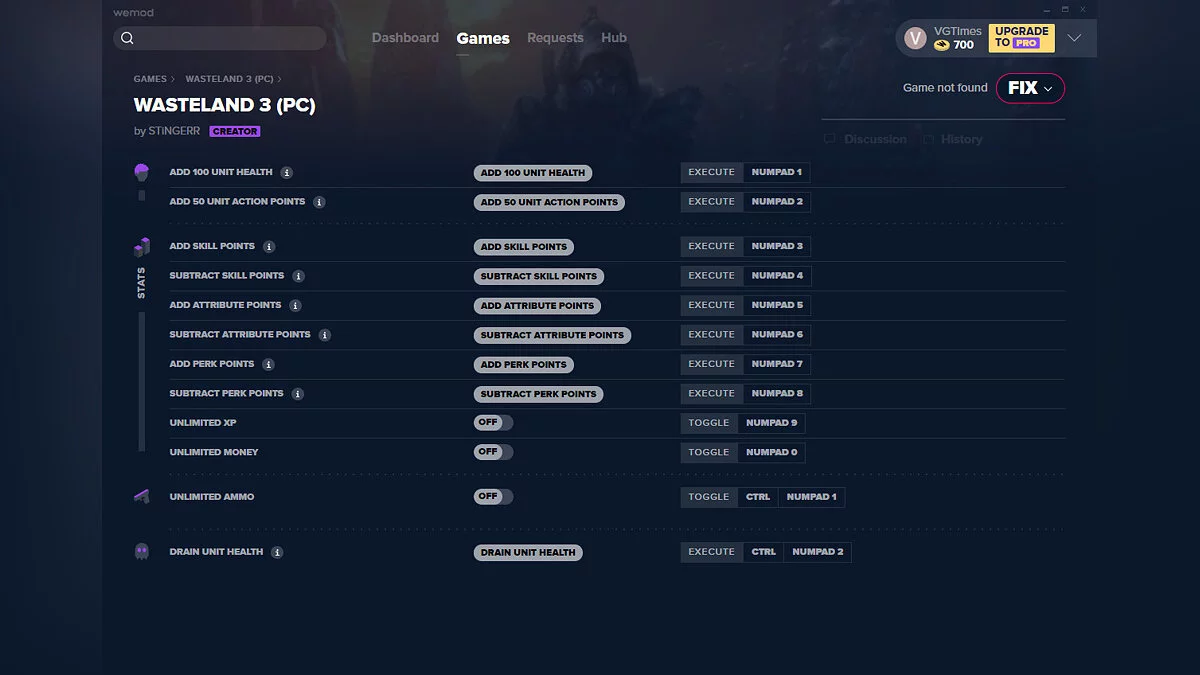 Wasteland 3 — Entrenador (+12) del 04/09/2020 [WeMod]