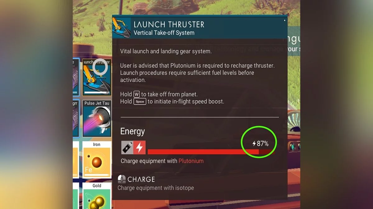 No Man&#039;s Sky — Уменьшение расхода топлива на взлет