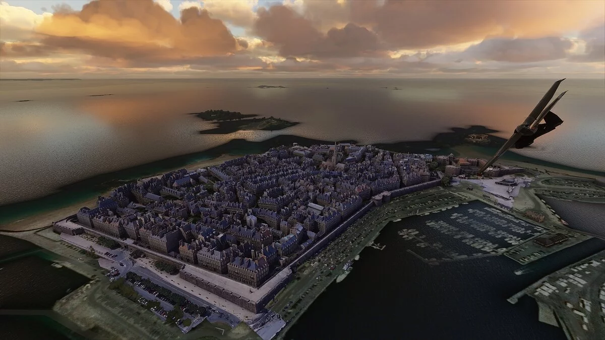 Microsoft Flight Simulator — Walled city of Saint-Malo