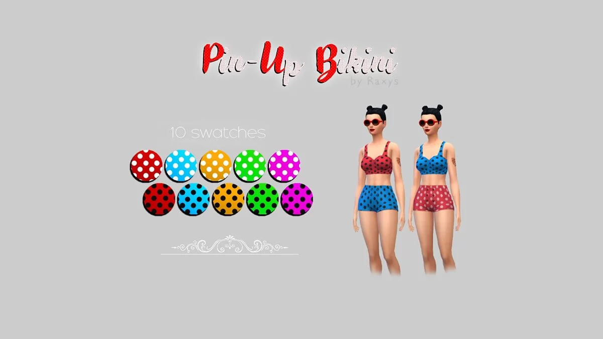 The Sims 4 — Assembling for bikini clothes in Pin-Up style