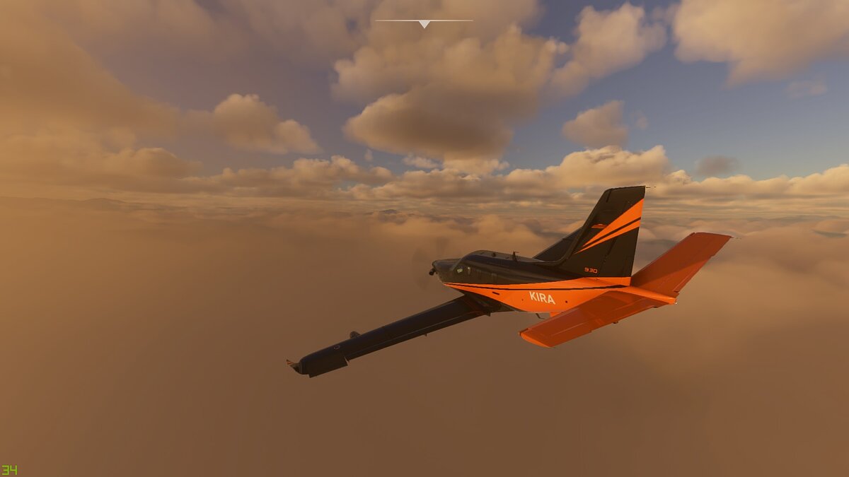 Microsoft Flight Simulator — Orange livery for the Daher TBM 930 aircraft