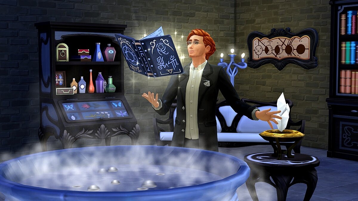 The Sims 4 — Cooking potions in a cauldron