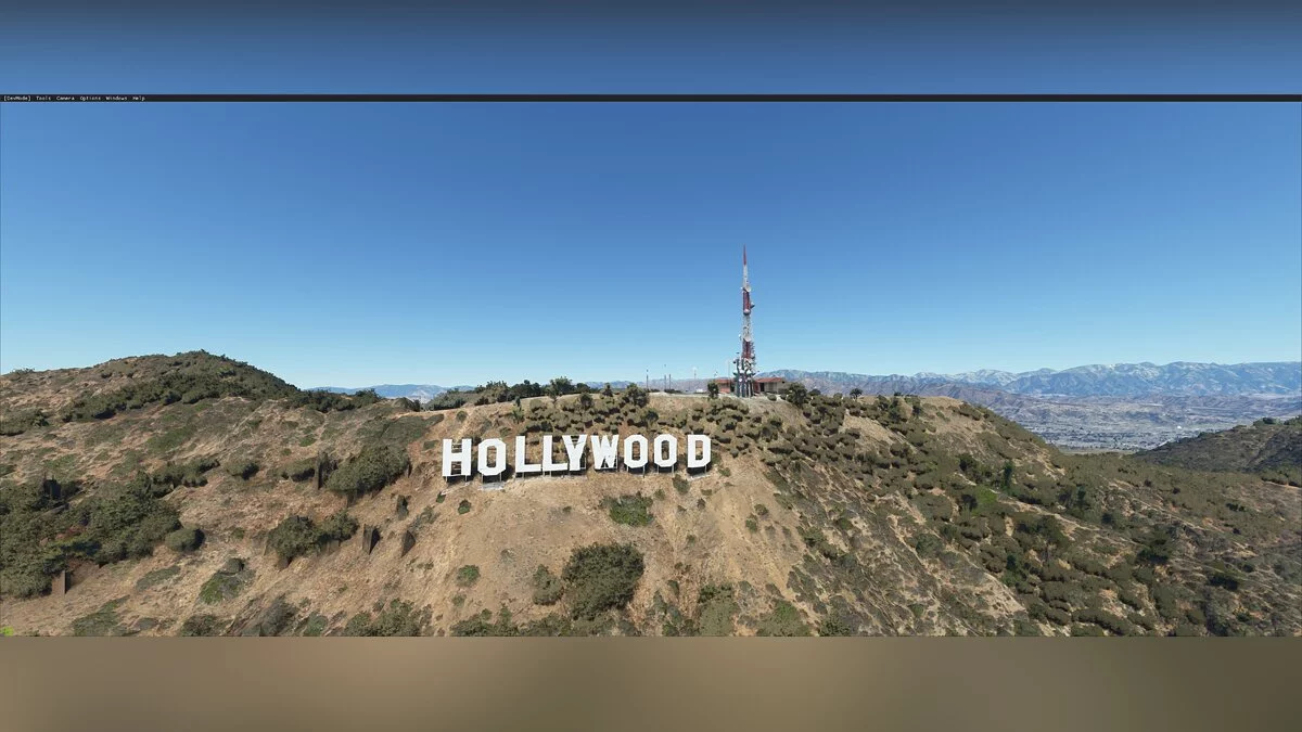 Microsoft Flight Simulator — Hollywood sign