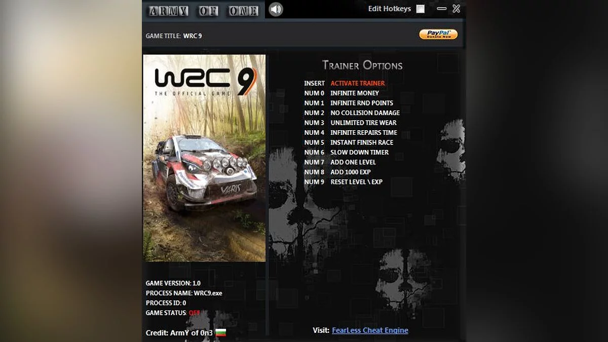 WRC 9 — Trainer (+10) [1.0]