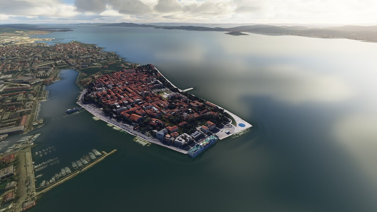 Microsoft Flight Simulator — Realistic city of Zadar in Croatia