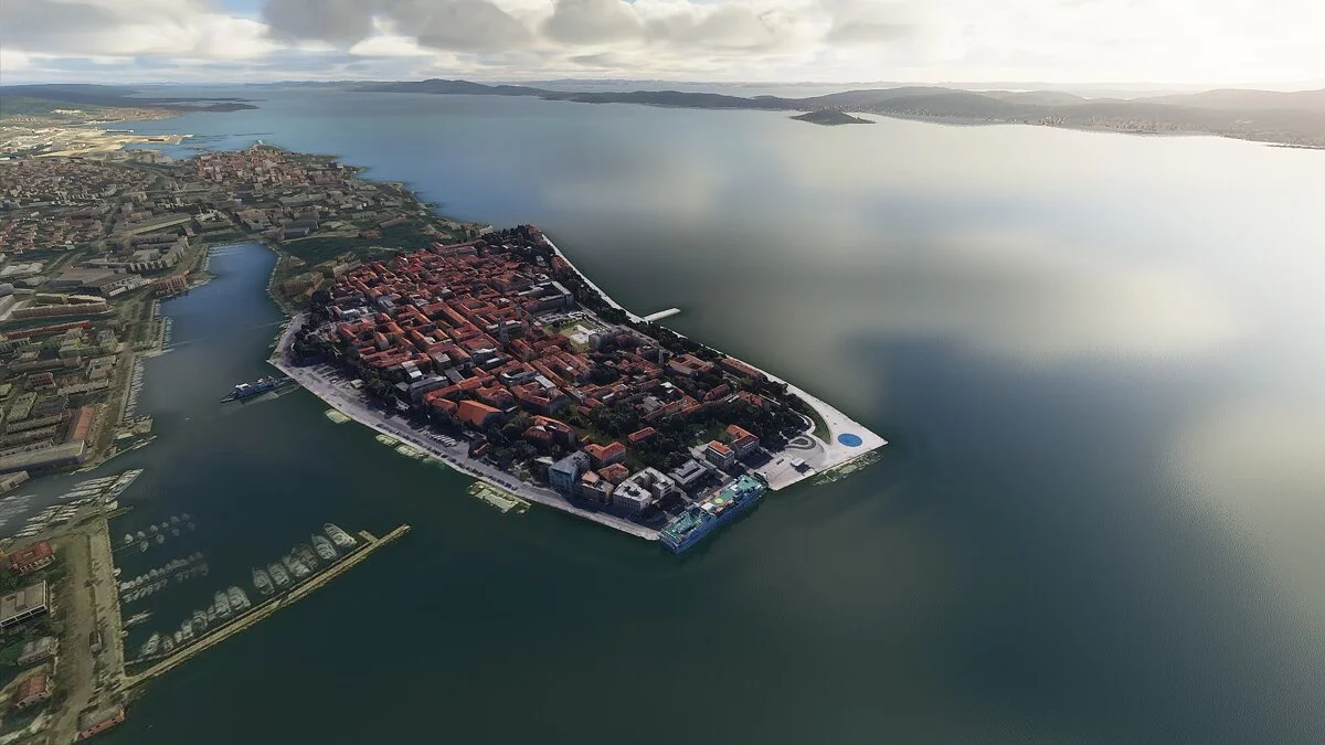 Microsoft Flight Simulator — Realistic city of Zadar in Croatia