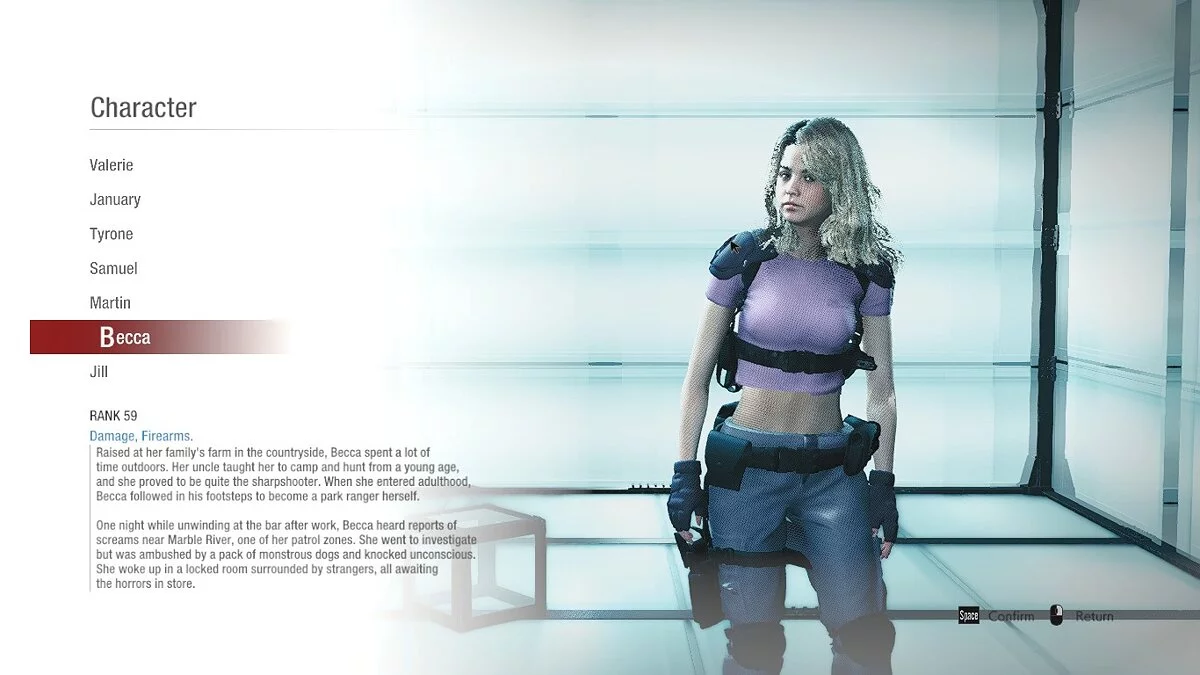 Resident Evil: Resistance — Becca in her STARS uniform