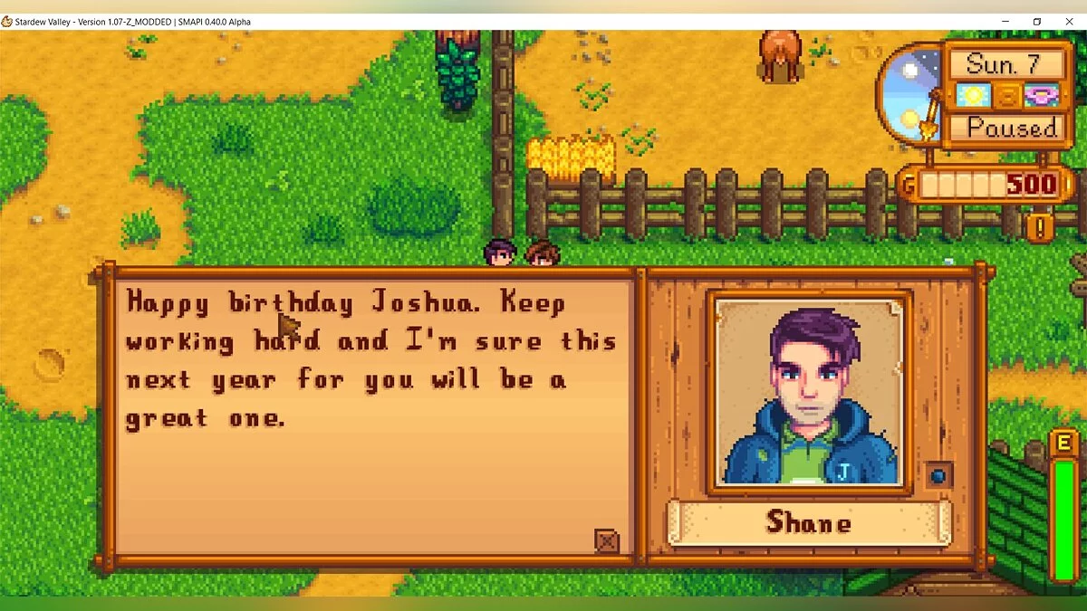 Stardew Valley — Feliz cumpleaños