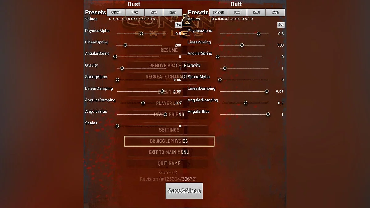 Conan Exiles — Фізика грудей та сідниць