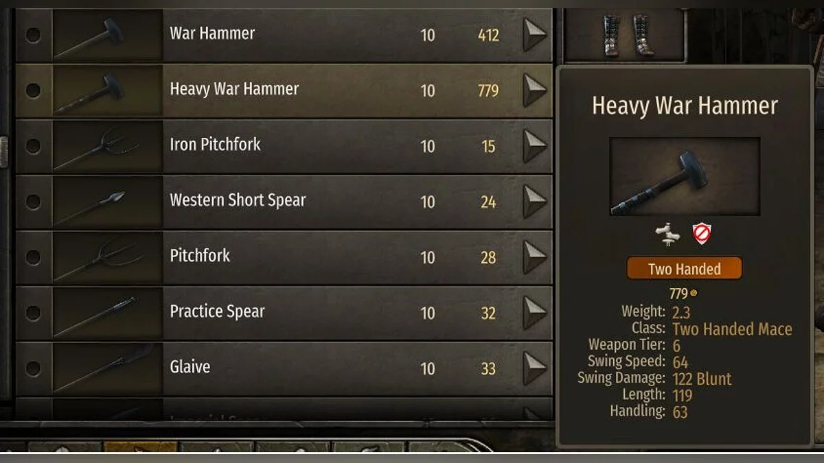 Mount & Blade 2: Bannerlord — Бойові молоти