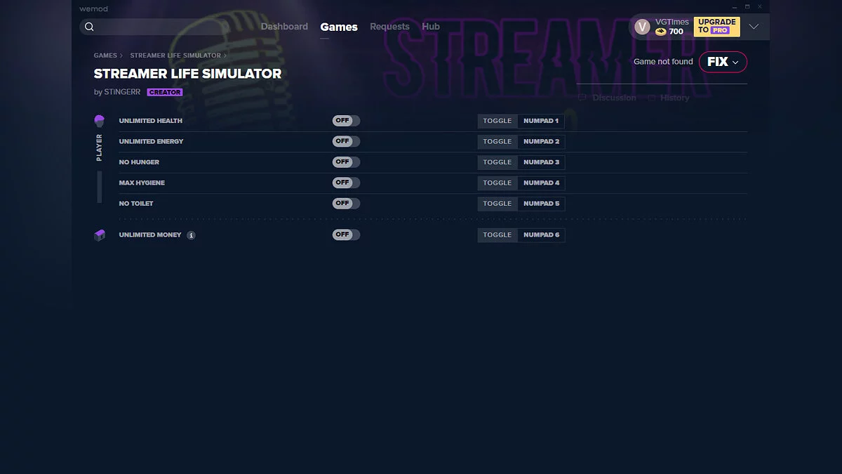 Streamer Life Simulator — Formateur (+6) du 30/09/2020 [WeMod]