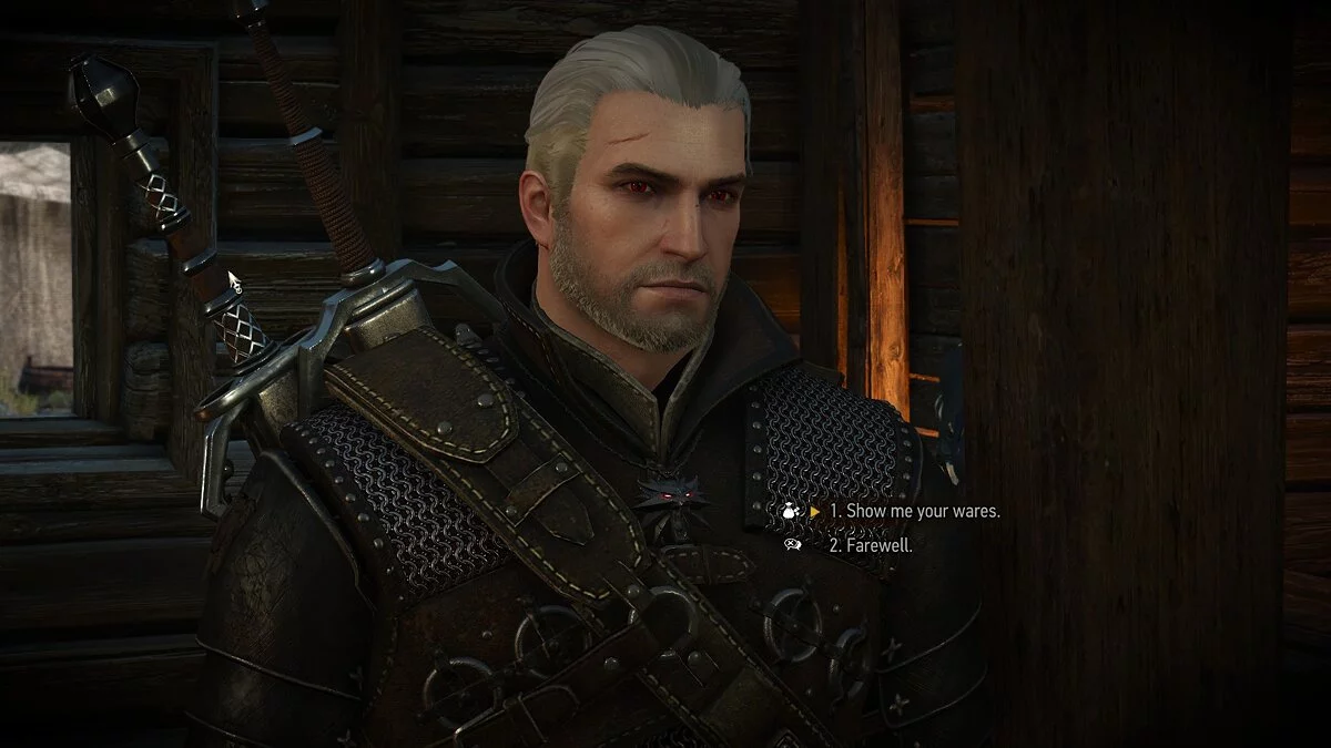 The Witcher 3: Wild Hunt - Complete Edition — Los ojos rojos de Geralt.