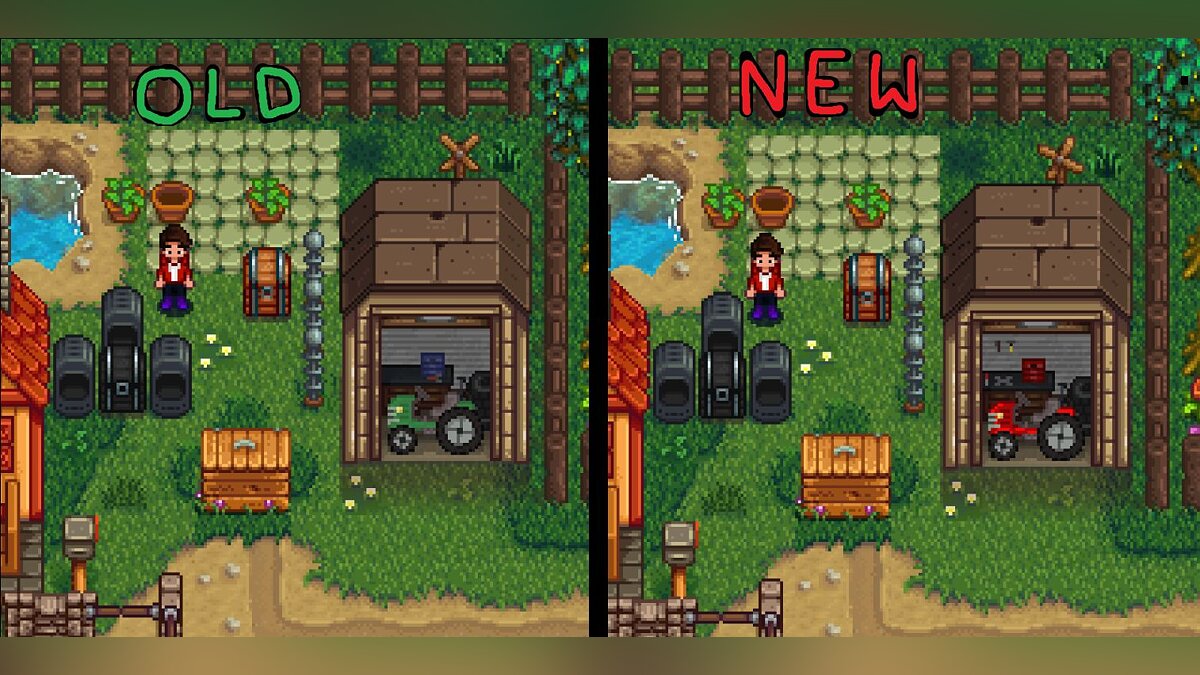 Stardew Valley — Red tractor