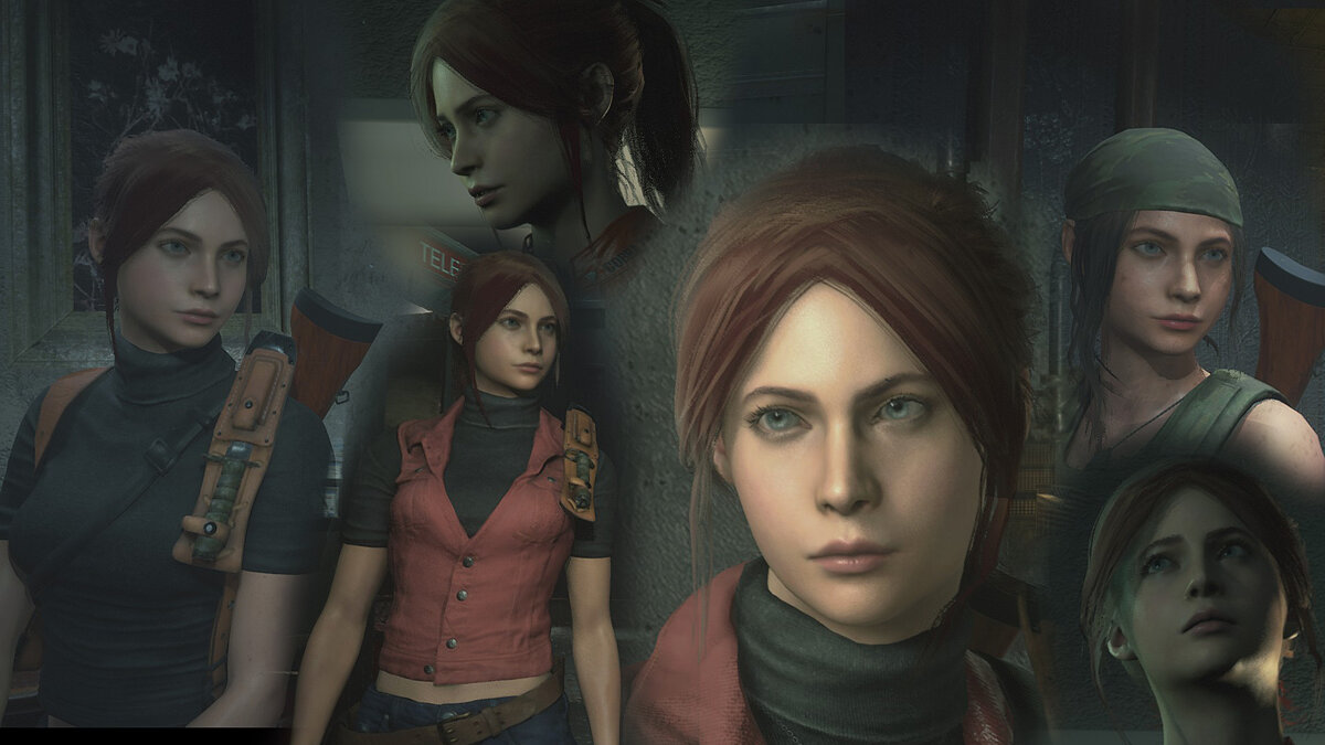 Resident Evil 2 — Claire's face from the game Resident Evil: The Darkside Chronicles