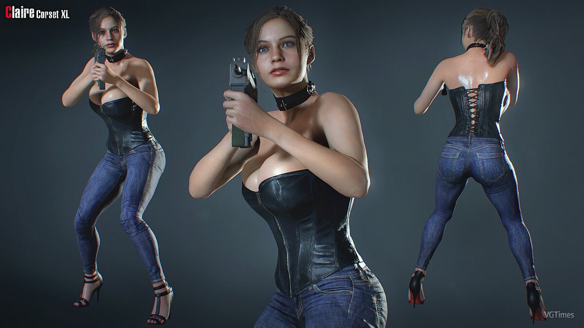 Resident Evil 2 — Claire in a Motorcycle Corset