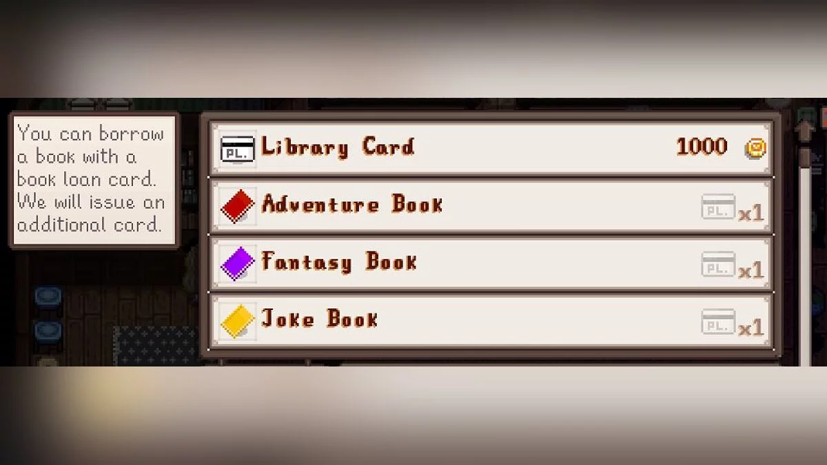 Stardew Valley — Бібліотека