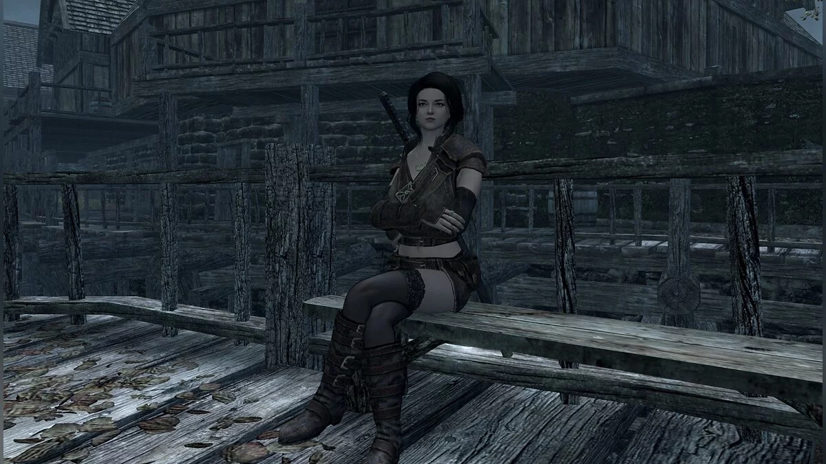 Elder Scrolls 5: Skyrim Special Edition — Animación sentada femenina