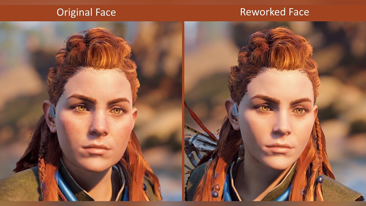 Horizon Zero Dawn — Aloy's remade face