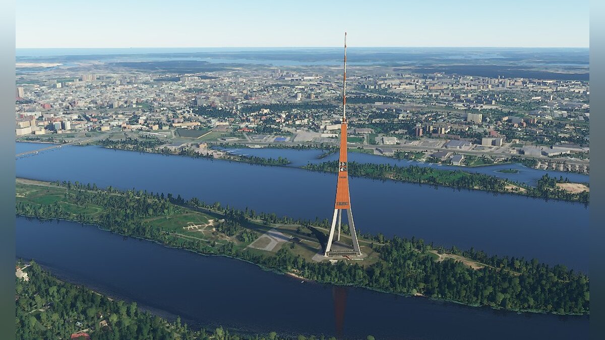 Microsoft Flight Simulator — Riga TV tower