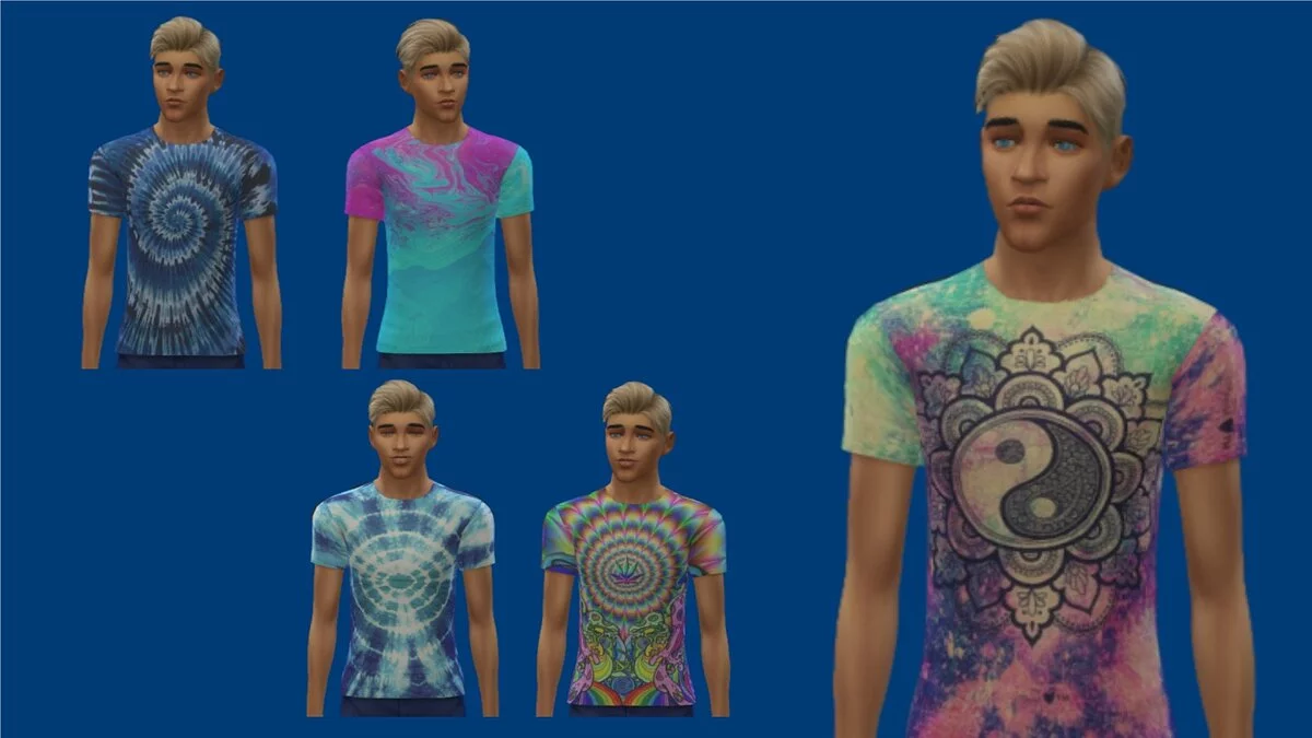 The Sims 4 — Montaje psicodélico en la ropa.