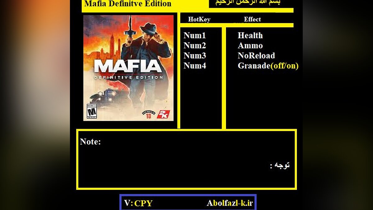 Mafia: Definitive Edition — Trainer (+5) [1.0.1/CPY]