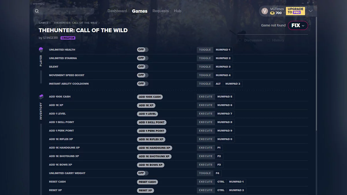 theHunter: Call of the Wild — Entrenador (+26) del 17/10/2020 [WeMod]