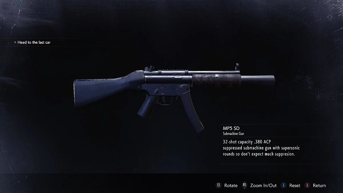 Resident Evil 2 — Гвинтівка HK MP5 SD
