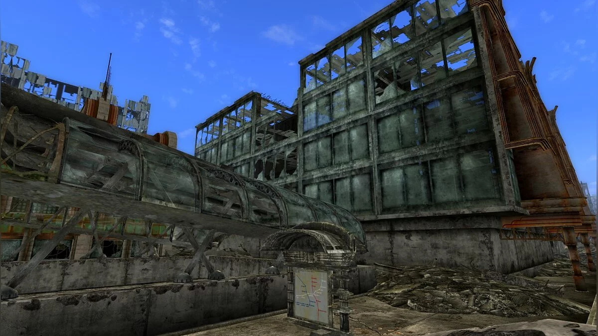 Fallout 3 — Translucent glass buildings