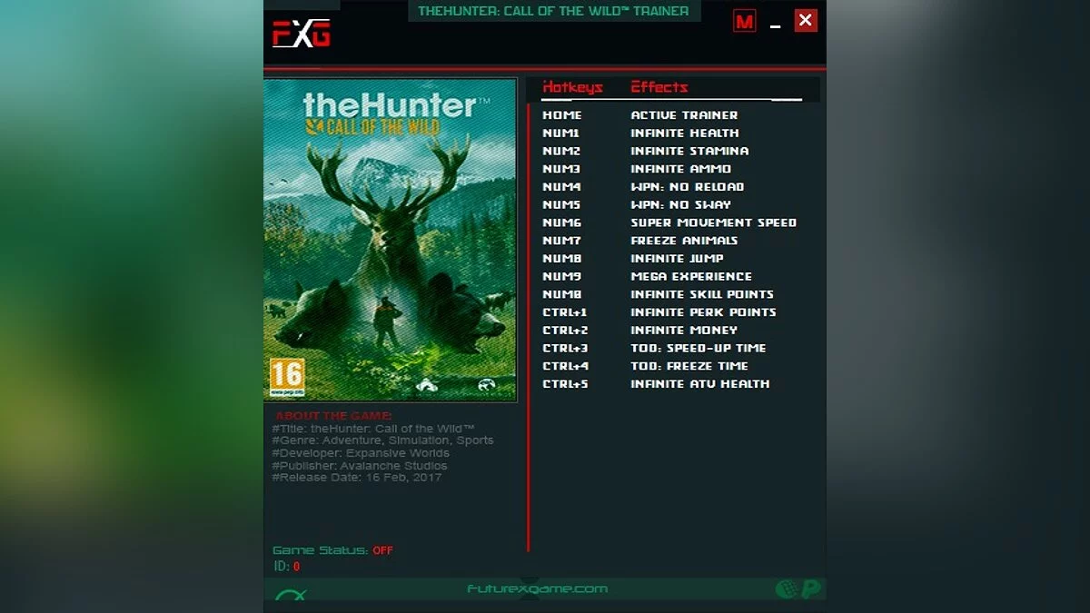 theHunter: Call of the Wild — Trainer (+15) [1.0-v1898534]