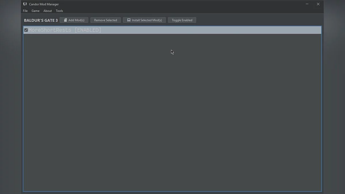 Baldur&#039;s Gate 3 — Candor Mod Manager - менеджер модов