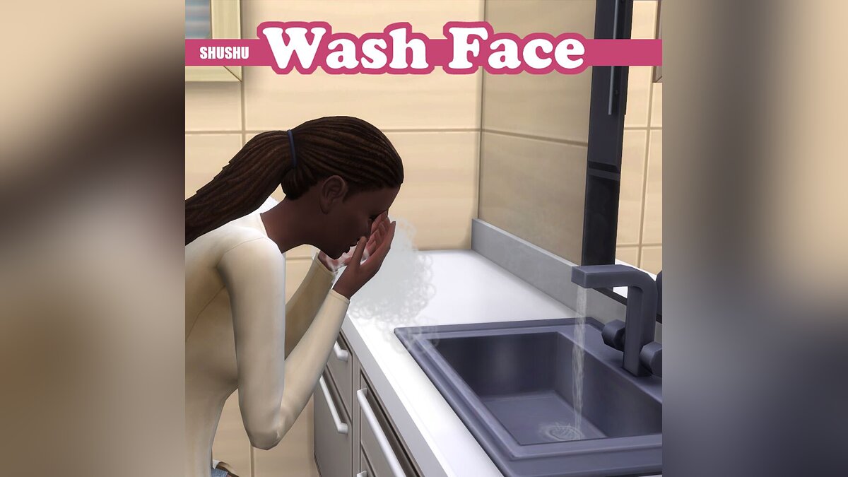 The Sims 4 — Mod for washing your face (10/28/2020)