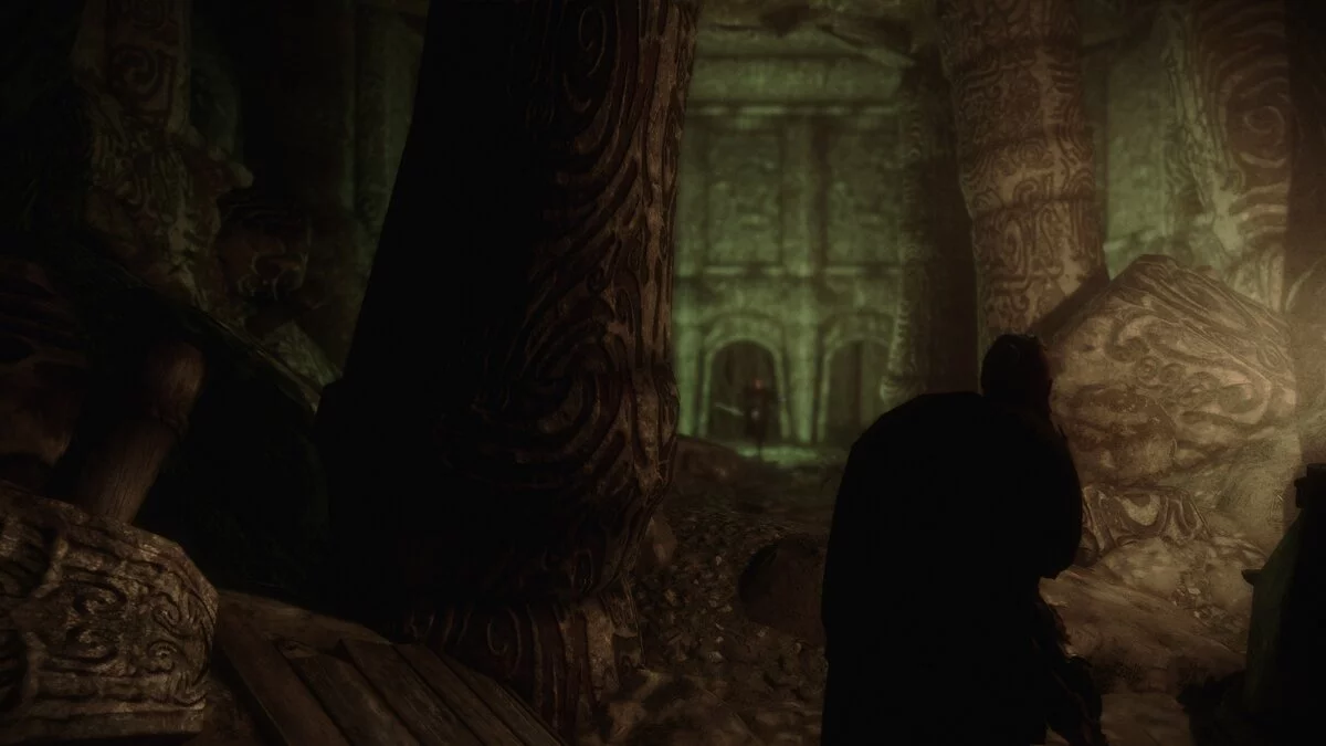 Elder Scrolls 5: Skyrim Special Edition — Зеленый свет от фонаря