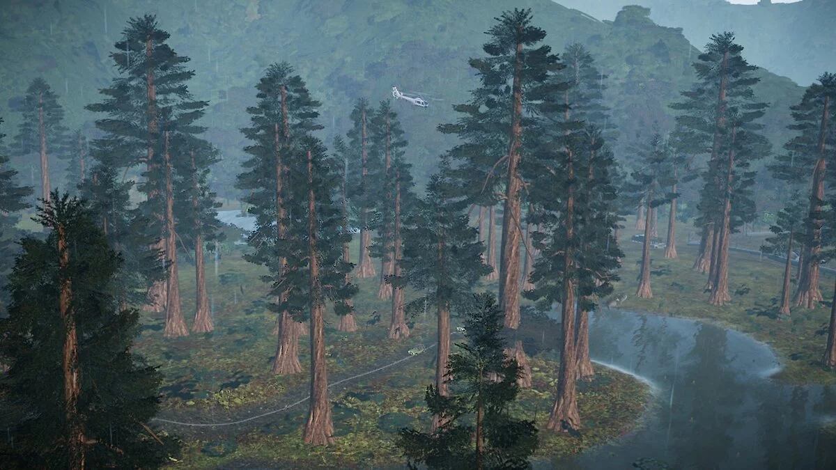 Jurassic World Evolution — Real redwood trees