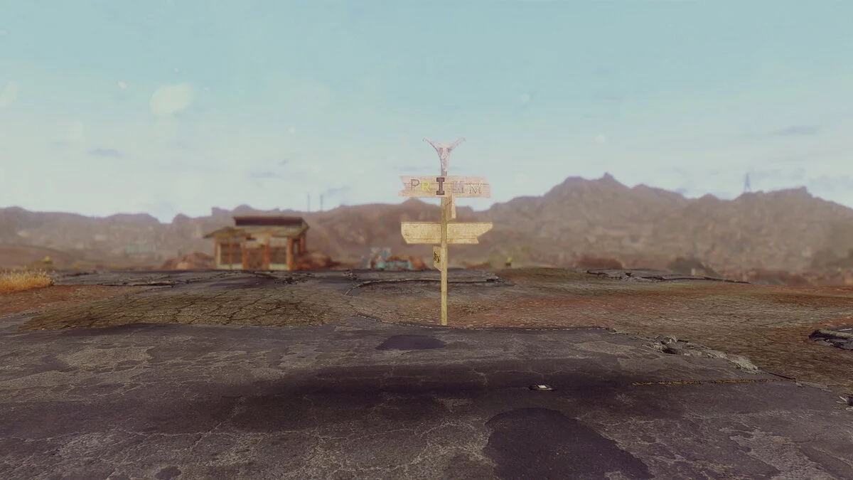 Fallout: New Vegas — Crossroads sign