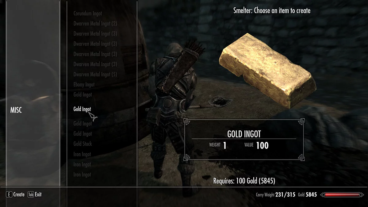 The Elder Scrolls 5: Skyrim Legendary Edition — Improved smelting