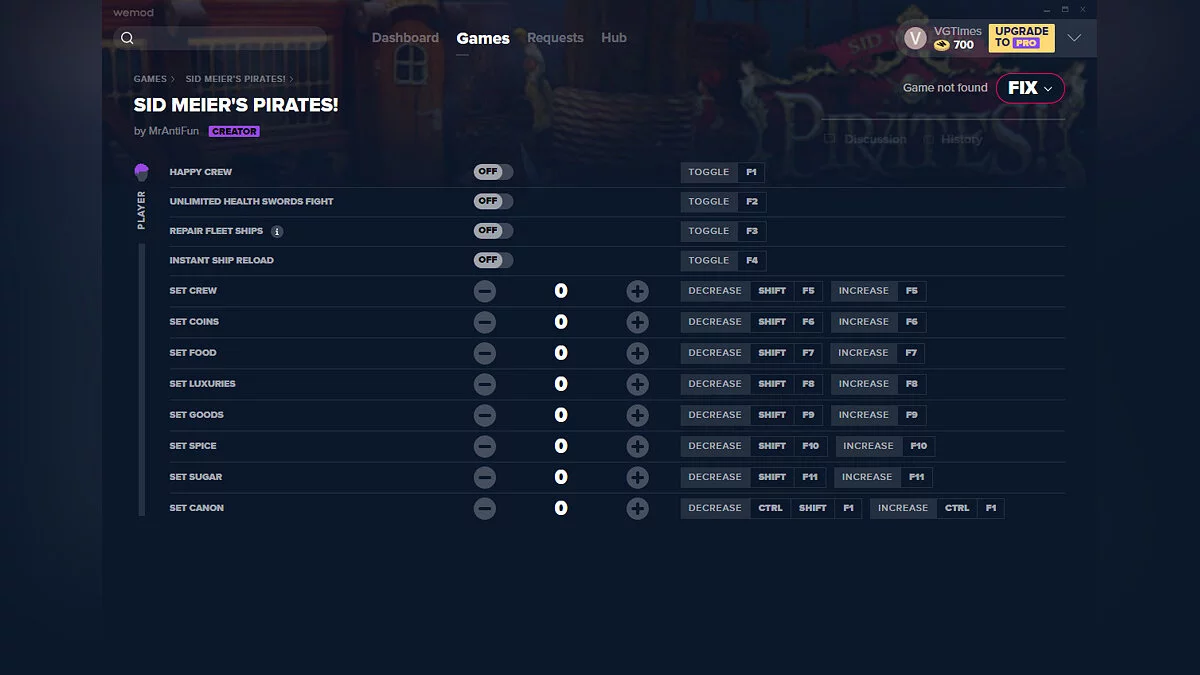 Sid Meier&#039;s Pirates! (2007) — Трейнер (+12) від 04.11.2020 [WeMod]