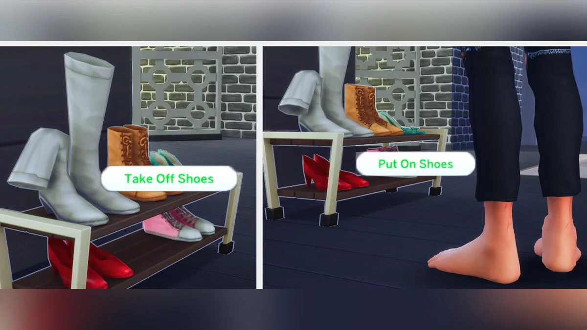 The Sims 4 — Functional shoe rack