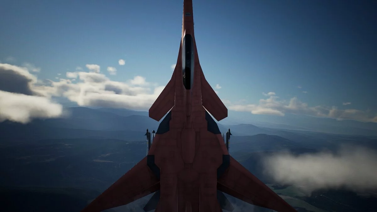 Ace Combat 7: Skies Unknown — XFA-27 с красно-черной раскраской