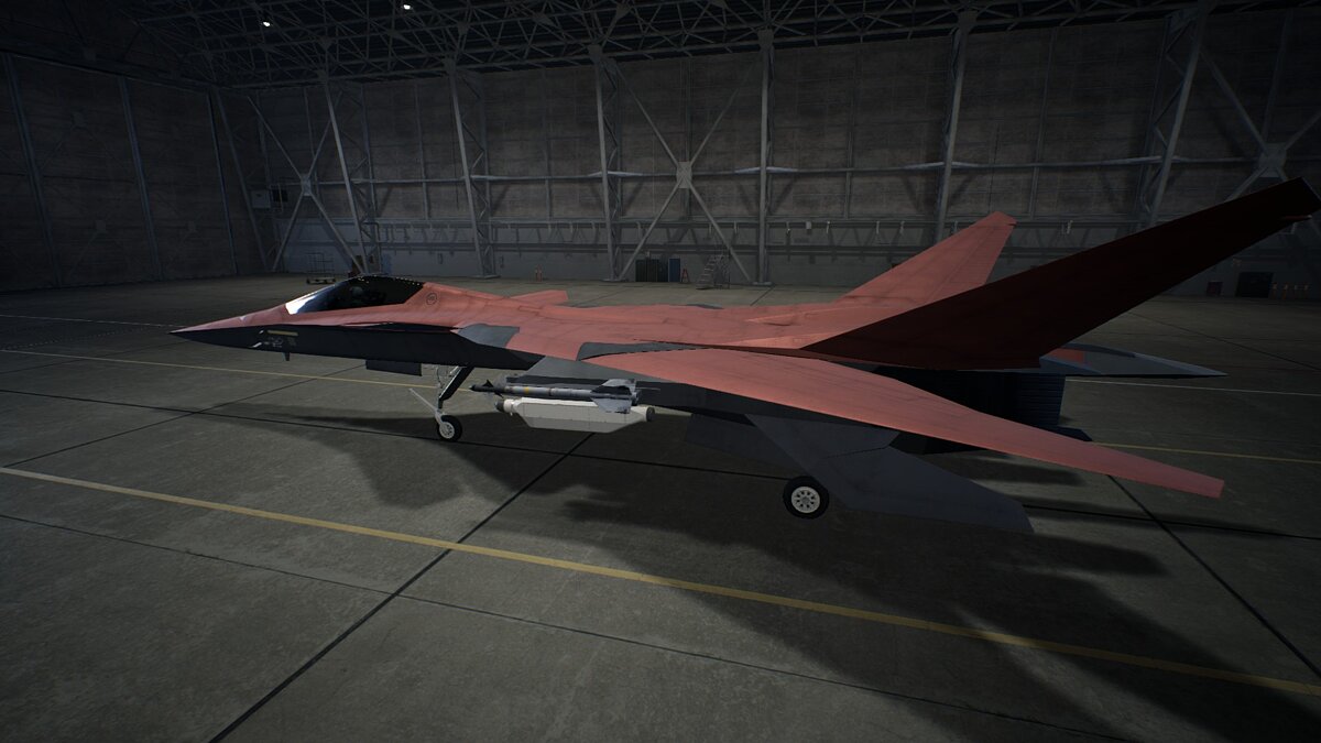 Ace Combat 7: Skies Unknown — XFA-27 with red and black livery