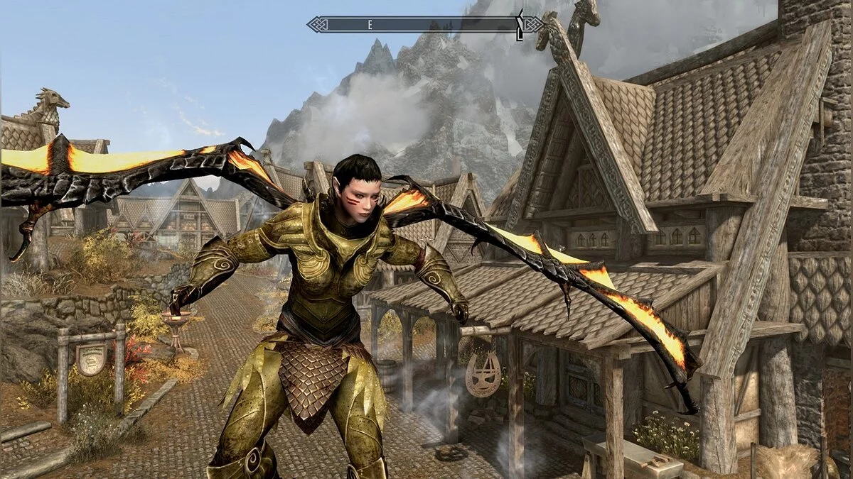 Elder Scrolls 5: Skyrim Special Edition — Анимированные крылья дракона