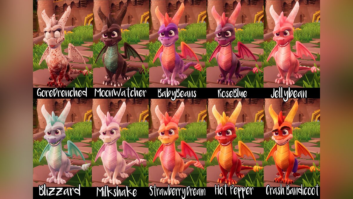 Spyro Reignited Trilogy — Different colors for Spyro