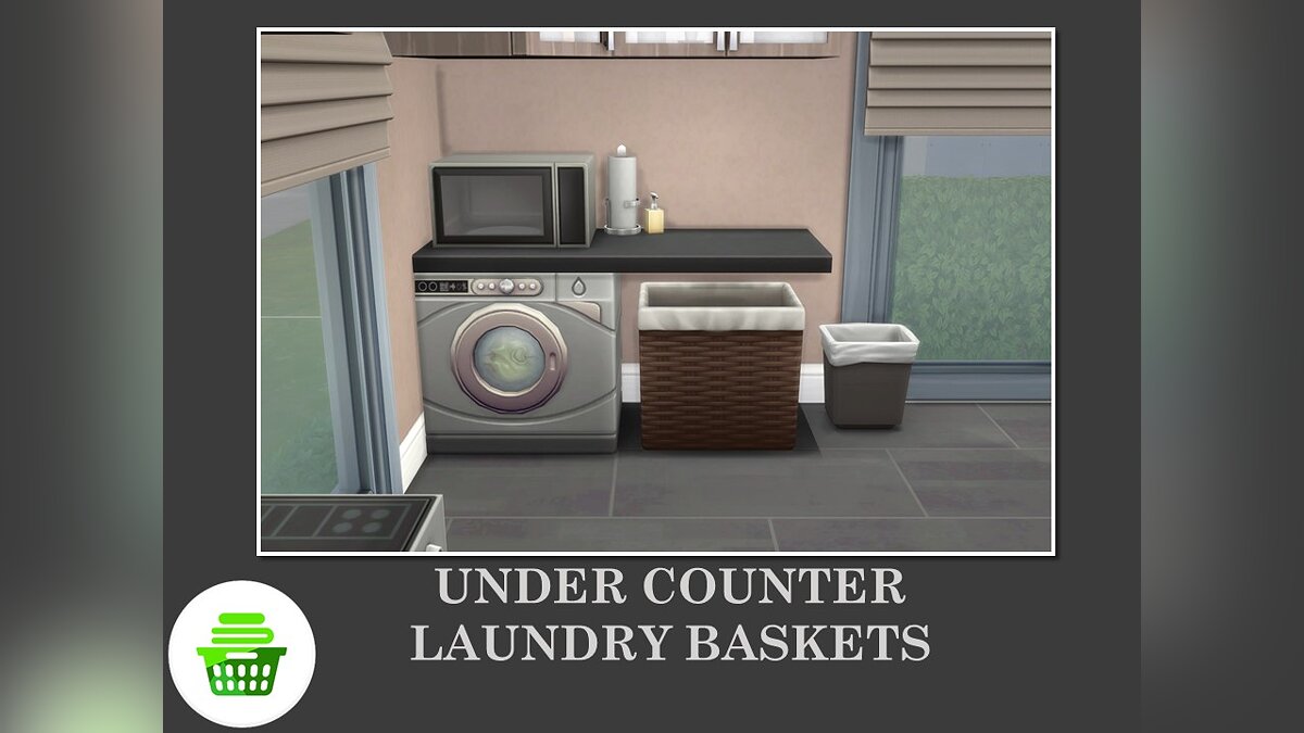 The Sims 4 — Functional laundry baskets under the counter