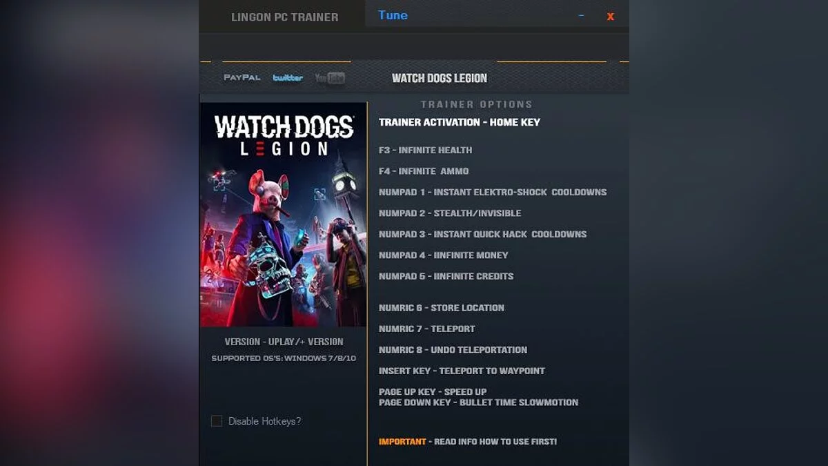 Watch Dogs Legion — Trainer (+11) [1.0]